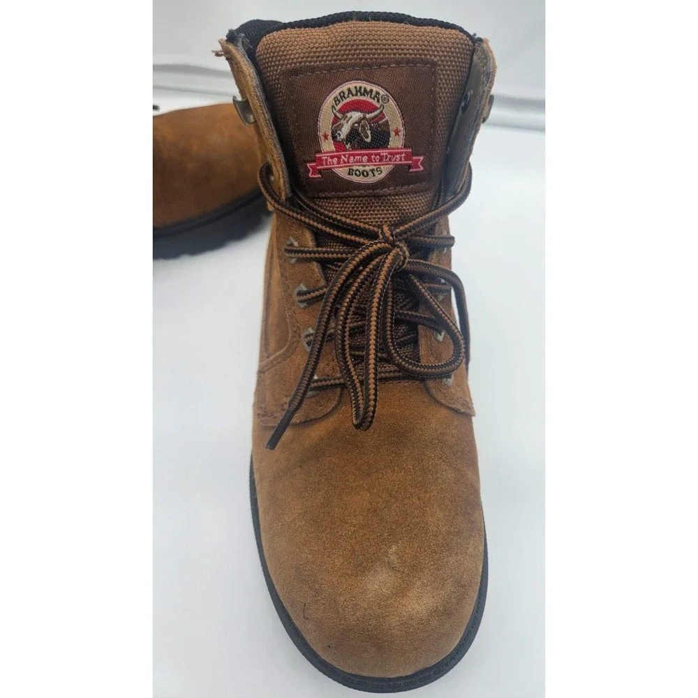Brahma Brown Leather‎ Ankle Work Boots The Name to Trust Menswear
